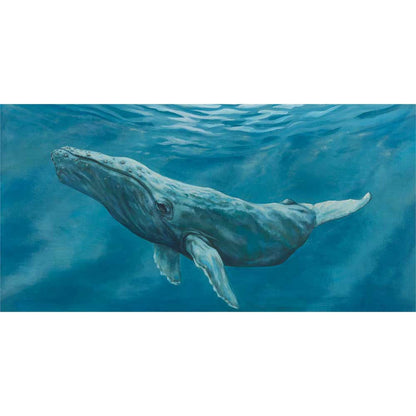 Humpback Whale Serene Canvas Wall Art