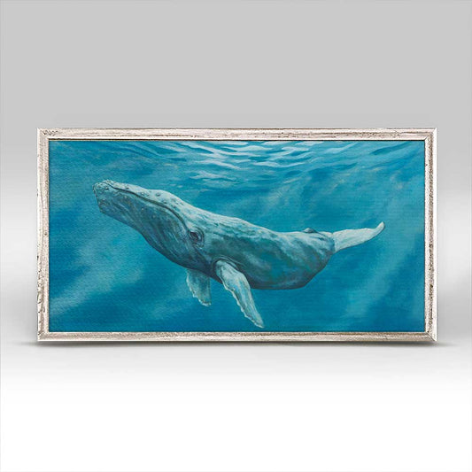 Humpback Whale Serene Mini Framed Canvas