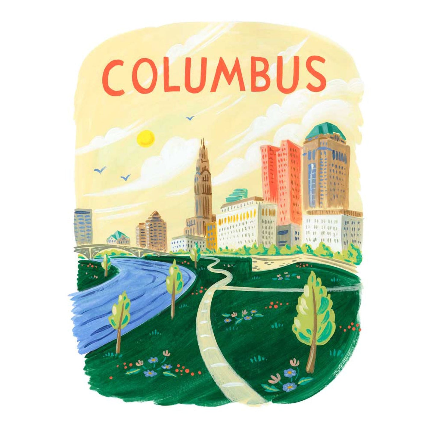 City Pride - Columbus Canvas Wall Art - GreenBox Art