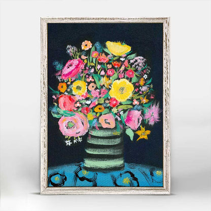 Vibrant Flowers Mini Framed Canvas