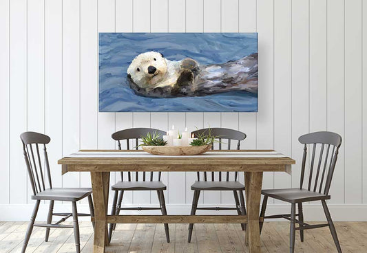 Otter Play 2 Canvas Wall Art