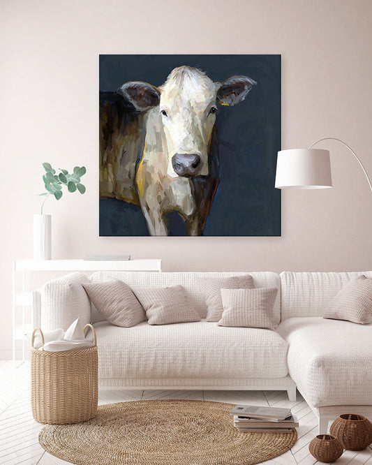 Dark Days Bovine Canvas Wall Art - GreenBox Art