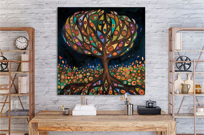 Glass Tree Canvas Wall Art